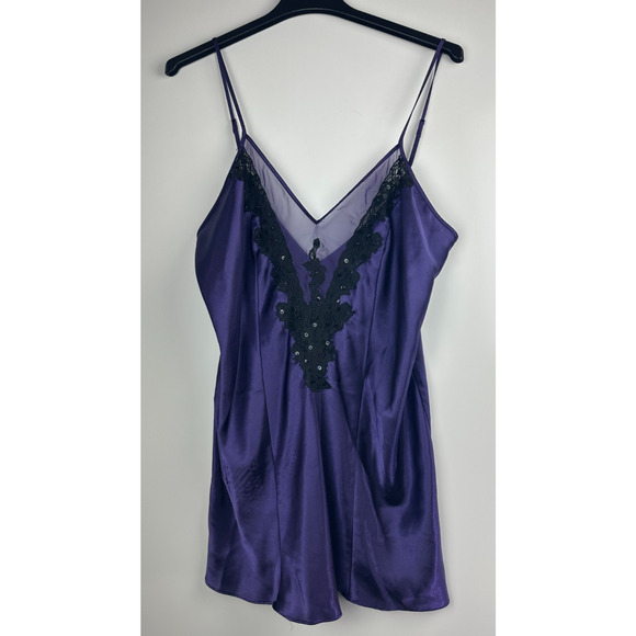 Cacique Satin Sleep Slip Dress Lingerie Chemise Purple Nighty Plus Size 18/20 - Picture 16 of 16